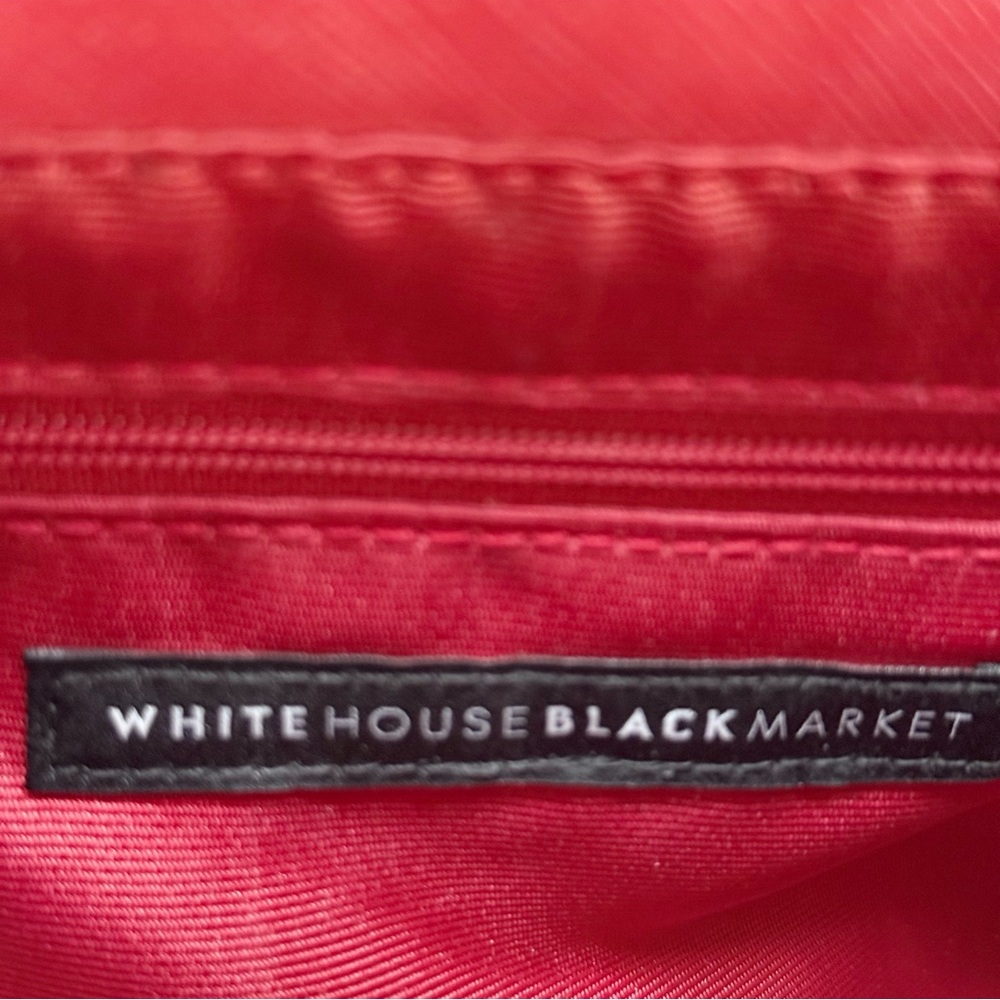 White House Black Market Leather Suede Crossbody Purse - Picture 12 of 14